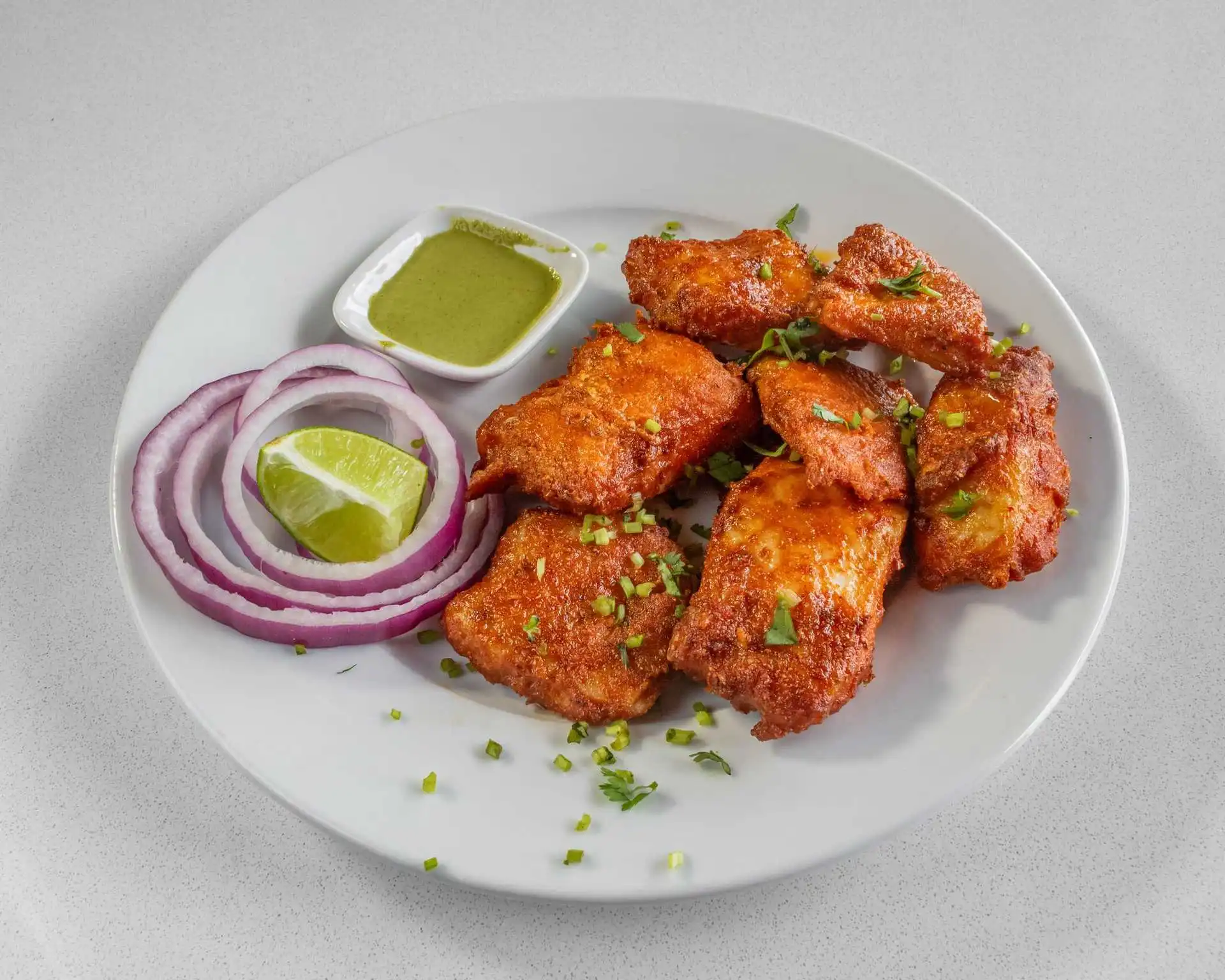 Fish pakora appetizer at Doaba Meat Shop Calgary NE